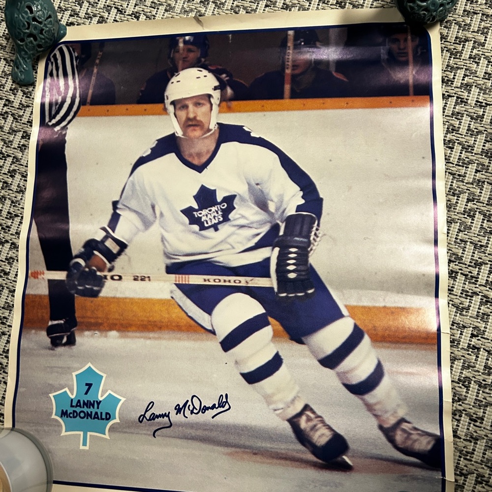 Lanny McDonald Toronto Maple Leafs Poster 18.25”x21” SEE PICS FOR CONDITION